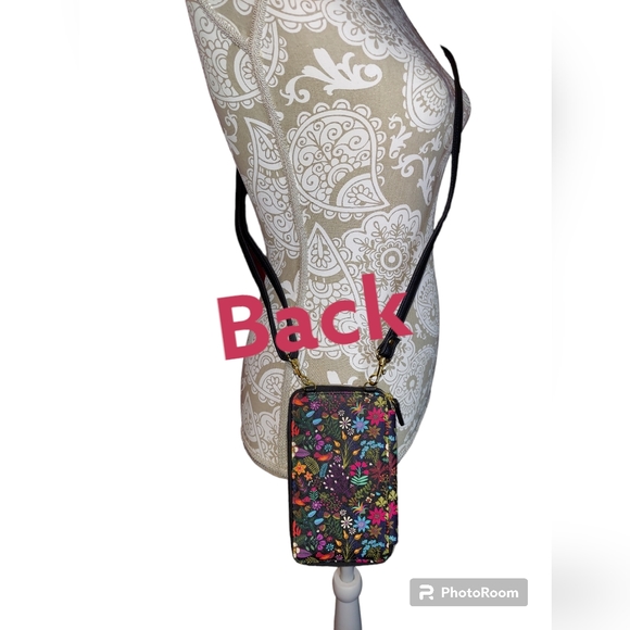 Buxton Everywhere Crossbody Floral Cell Phone/Wallet - Picture 3 of 10
